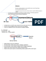 Binomial Nomenclature