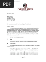  Willie Taggart 2018 Employment Contract