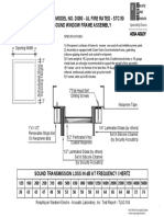 Security Acoustics Model No. Dg50 - Ul Fire Rated - STC 50 Quiet Vision Sound Window Frame Assembly