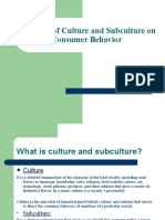 Influence of Culture and Subculture On Consumer Behavior