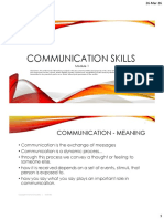 Communication Skills - Module 1 PDF