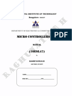 Microcontroller Lab Manual (10ESL47) BY RAGHUNATH