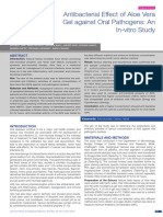 Antibacterial Effect of Aloe Vera Gel Against Oral Pathogens: An In-Vitro Study