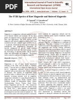 The FTIR Spectra of Raw Magnesite and Sintered Magnesite