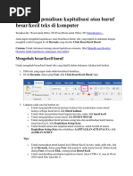 Mengubah Penulisan Kapitalisasi Atau Huruf Besar Di Komputer