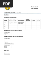 Amity CV Format