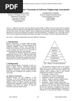 Application of Bloom's Taxonomy in Software Engineering Assessments