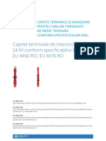 Capete Terminale Si Mansoane Pentru Cabluri Torsadate de Medie Tensiune Conf. ENEL