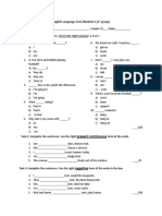 English Language Test /module 5: Circle The Right Answer