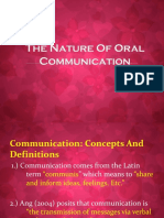 The Nature of Oral Communication