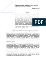 PERENIDADE (E SUPERFLUIDADE) DO TRABALHO Alguns Equívocos Sobre A Desconstrução Do Trabalho PDF