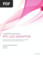 Ips Led Monitor: Owner'S Manual