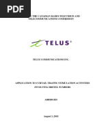 TELUS Application For Interim Iristel Rate - ABRIDGED