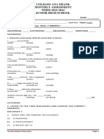 1st. Monthly Test Secondary