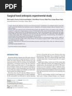 Surgical - Hand - Antisepsis - Experimental - Study Infecciones Asociadas Al Sitio QX