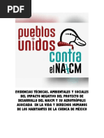 Evidencias Técnicas Ambientales y Sociales Del Impacto Negativo Del Proyecto de Desarrollo Del NAICM