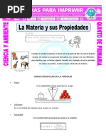 Ficha La Materia y Sus Propiedades para Quinto de Primaria