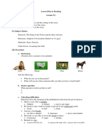 Lesson Plan in Reading (Grade IV) I.Objective: A Person Who Tell A Lie B. A Person Who Sings Well C. A Person Who Is An