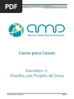 Encontro 1 Familia Um Projeto de Deus