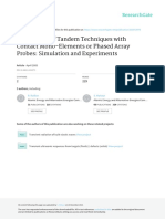 Application of Tandem Techniques With Contact Mono-Elements or Phased Array Probes: Simulation and Experiments