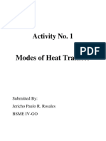 Activity No. 1: Modes of Heat Transfer