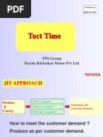 Tact Time: TPS Group Toyota Kirloskar Motor PVT LTD