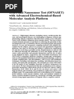 Oral Fluid Nanosensor Test (OFNASET) With Advanced Electrochemical-Based Molecular Analysis Platform