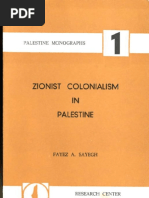 Zionist Colonialism in Palestine 