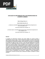 Avaliação Da Deformação em Lajes Bidirecionais