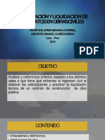 Valorización y Liquidación de Contratos en Obras Civiles