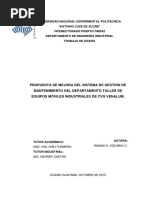 Propuesta Mejora Del Sistema Gestion Mantenimiento Del Departamento Taller Equipos Moviles Industriales