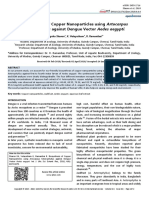 Biosynthesis of Copper Nanoparticles Using Artocarpus Heterophyllus Against Dengue Vector Aedes Aegypti