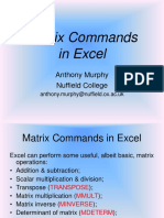 Matrix Commands