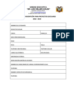 Ficha de Inscripción Proyectos Escolares