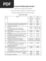 Advocate Fees Schedule