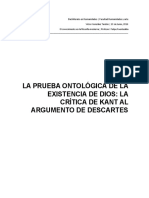 Ensayo Argumento Ontologico de La Existencia de Dios