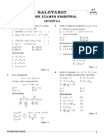 Balotario: Primer Examen Bimestral Aritmética