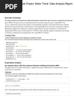 Regression Models Course Project