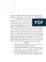 Ordinario Laboral Por Despido Directo e Injustificado