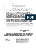 Affidavit of Discrepancy and Correction of Data Form-2