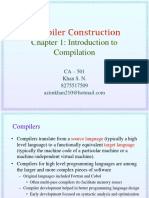 Compiler Construction: Chapter 1: Introduction To Compilation