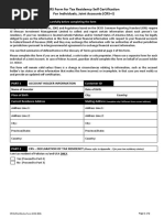 CRS Self Certification Form Individual