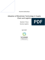 Adoption of Blockchain Technology in Supply Chain and Logistics