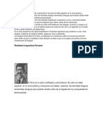 Peru Es Un Pais Multilingue y Pluricultural