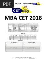 MBA CET 2018 Expected Question Paper MAH MBA MMS DTE With Solution PDF