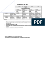 Bright Kindergarten Time Table