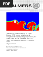 Benchmark and Validation of Open Source CFD Codes, With Focus On Compressible and Rotating Capabilities, For Integration On The Simscale Platform