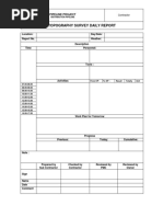 Topography Survey Daily Report: Pipeline Project