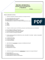 Pruebas Semestrales de 4°, 5° y 6°