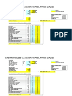 Darcy Friction Loss Calculator For Pipes, Fittings & Valves: Given Data